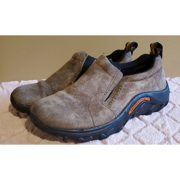 Junior's Moc Gunsmoke Merrell Slip-Ons, Size 3 - Picture 2 of 6